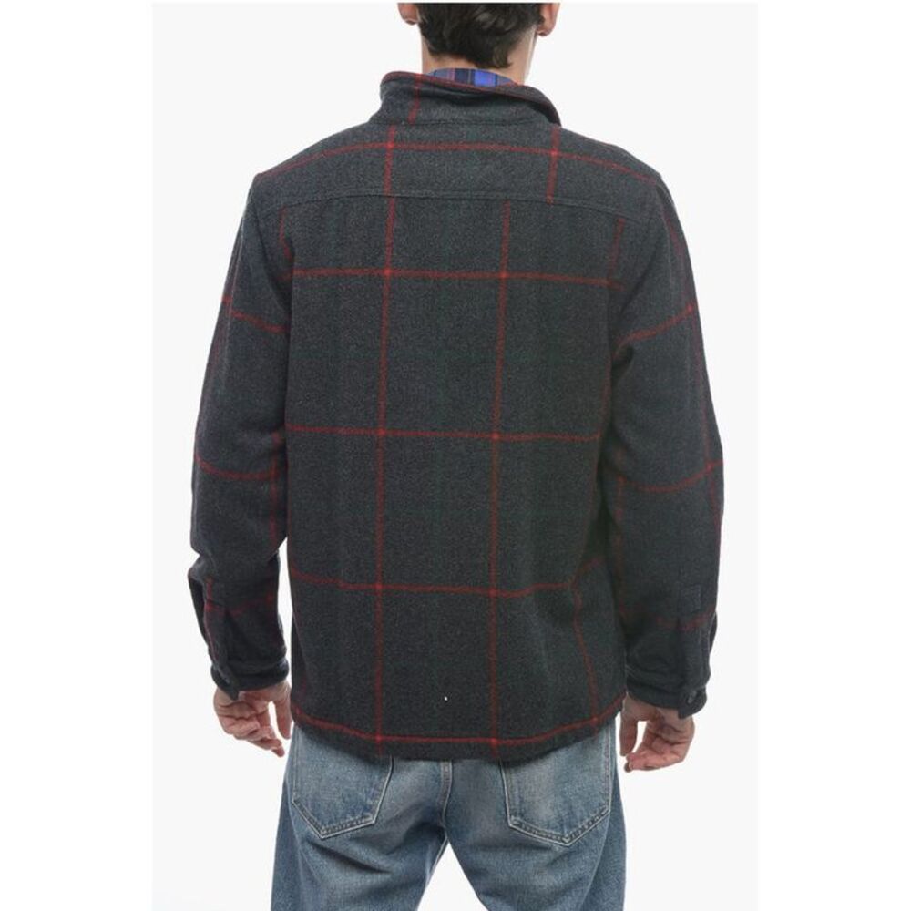 Woolrich Checked Wool Blend MALONE Men's Overshirt - Picture 2 of 4